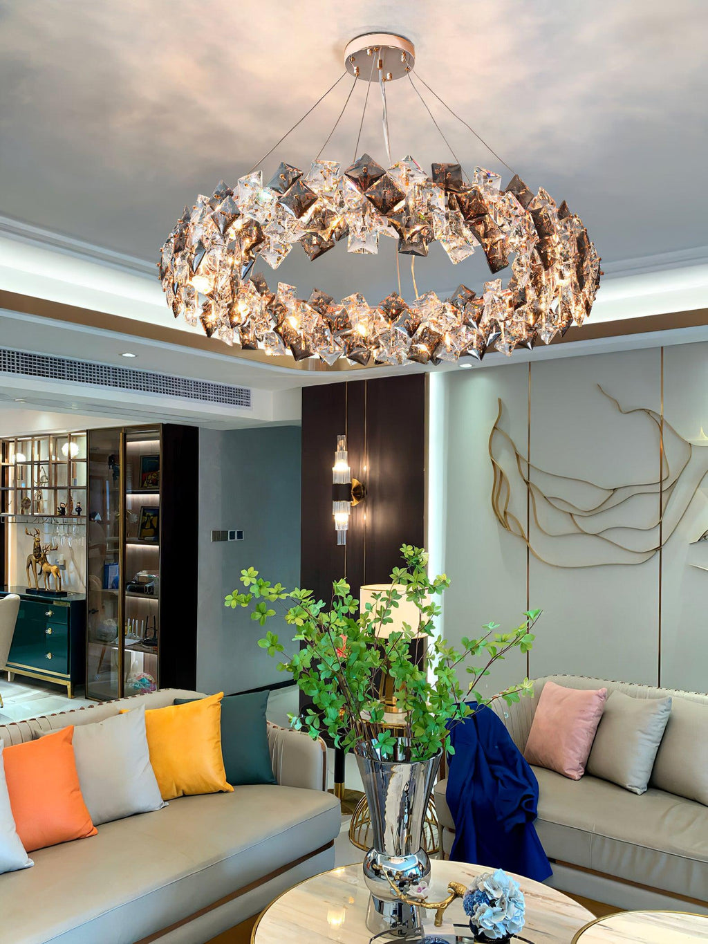 Calysera Round Crystal Chandelier