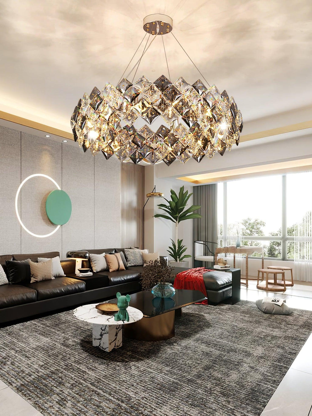 Calysera Round Crystal Chandelier