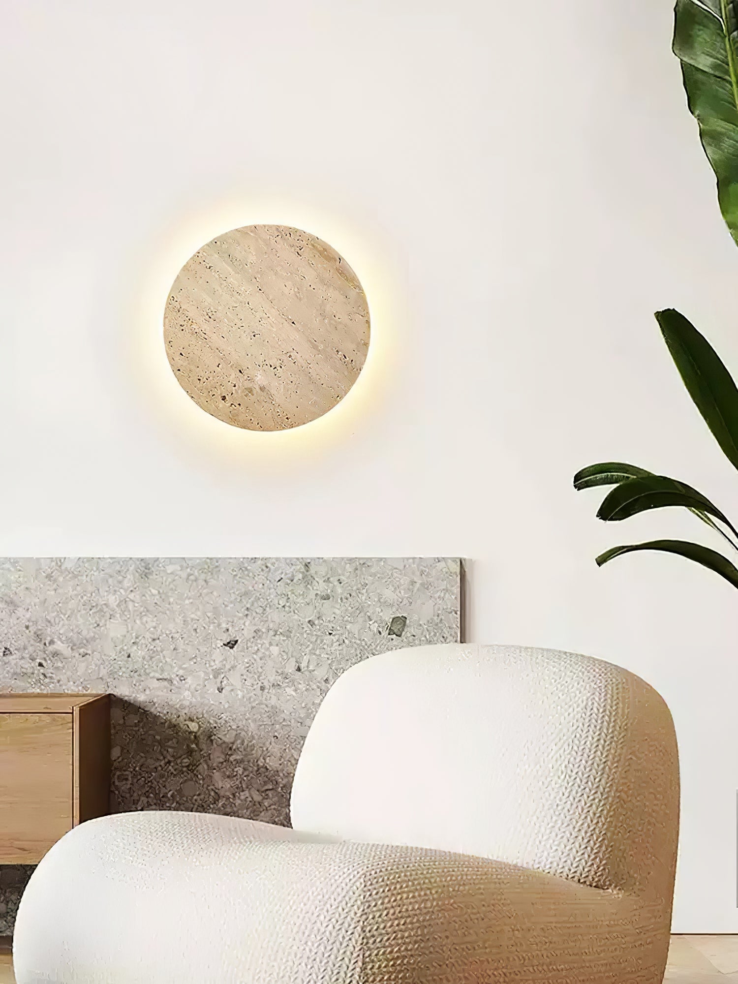Thalira Travertine Harmony Sconce