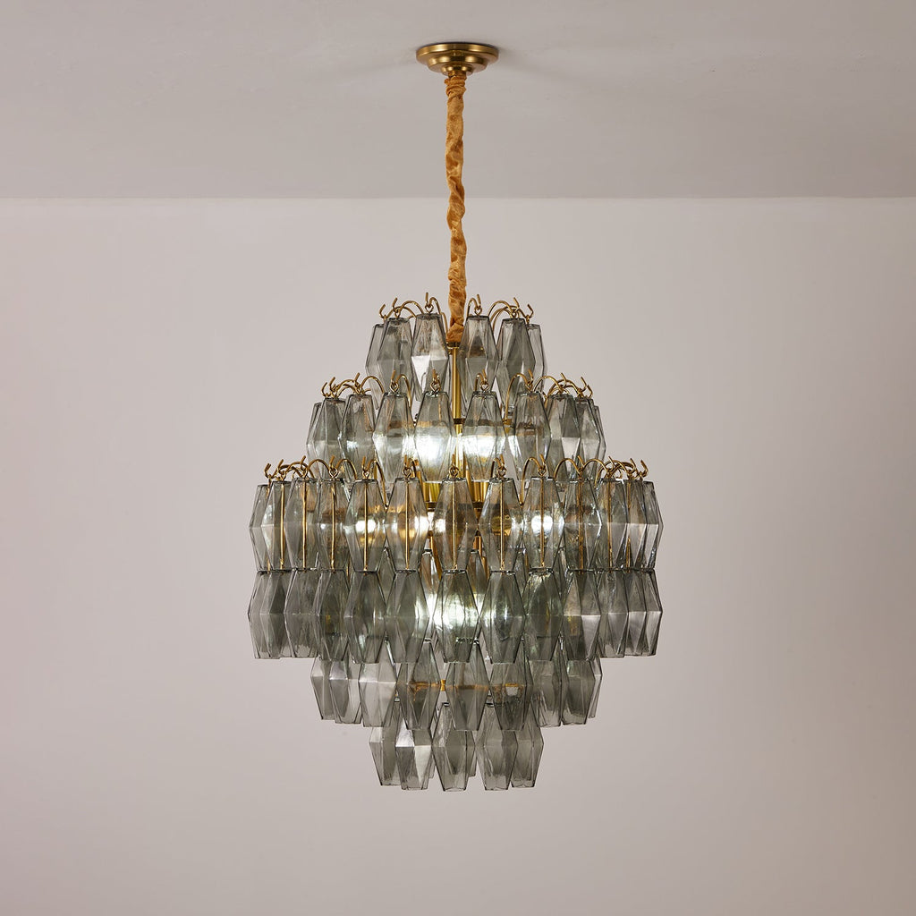 Noir Prism Glass Chandelier