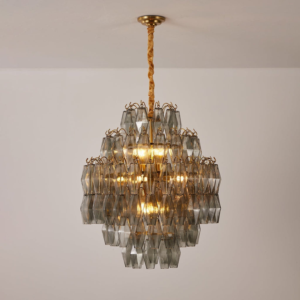 Noir Prism Glass Chandelier