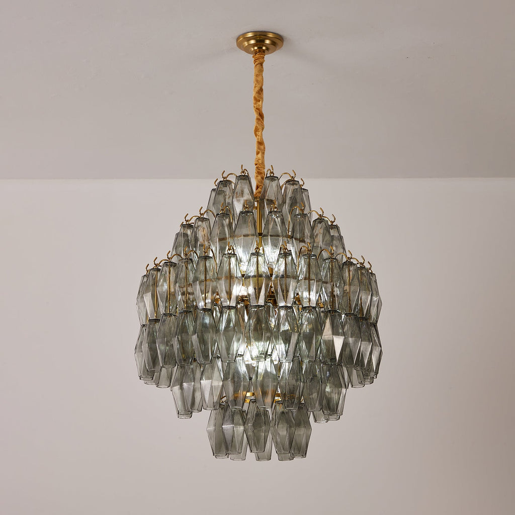 Noir Prism Glass Chandelier
