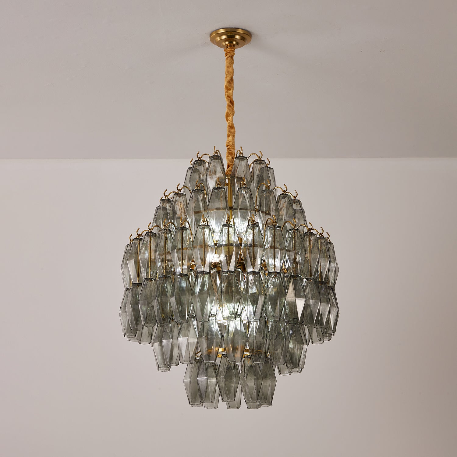 Noir Prism Glass Chandelier