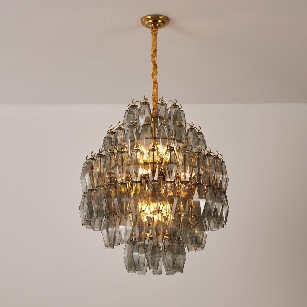 Noir Prism Glass Chandelier