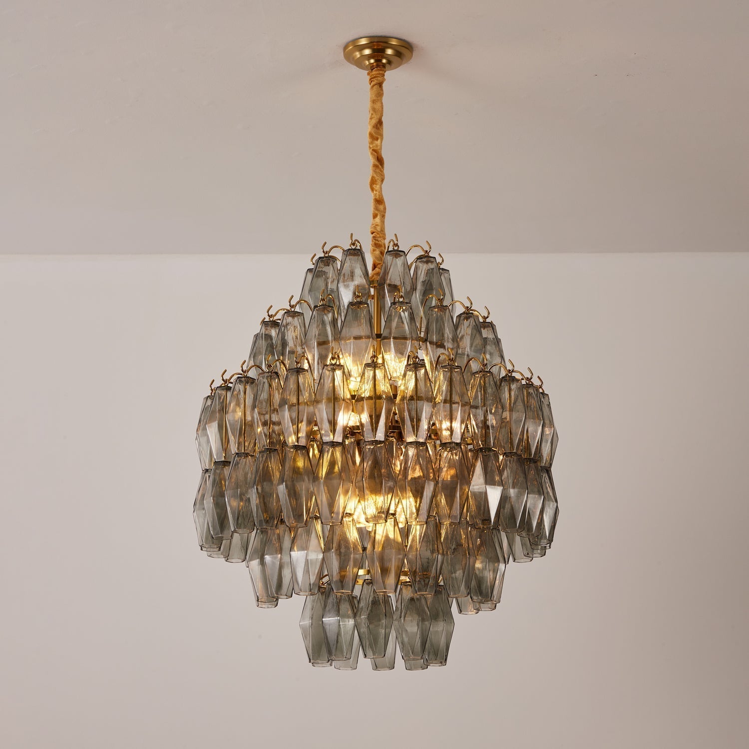 Noir Prism Glass Chandelier