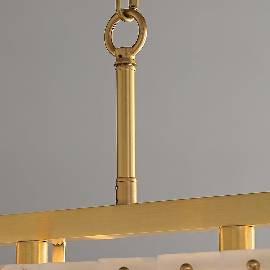 Selene Rectangular Alabaster Pendant