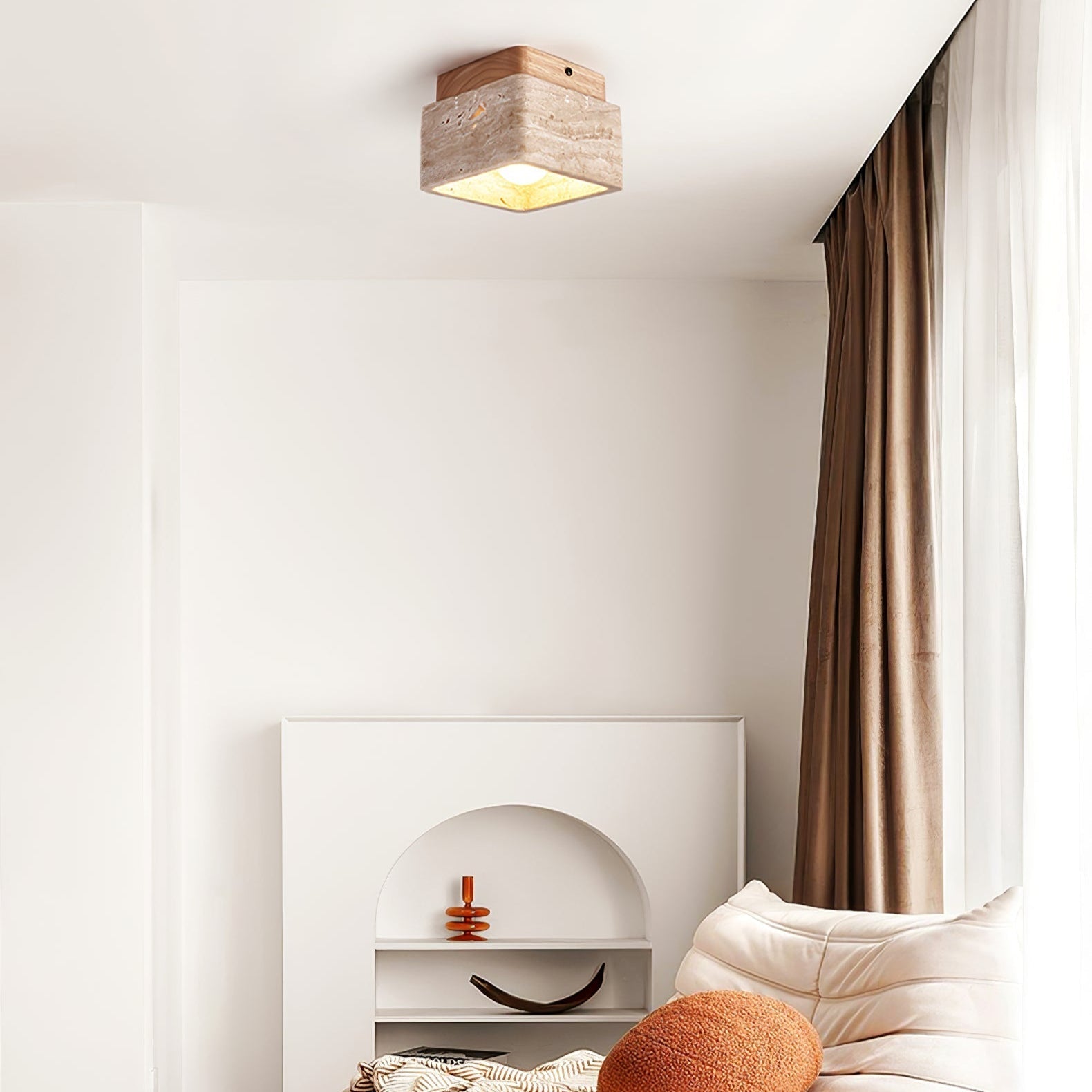 Travertine Serenity Ceiling Light
