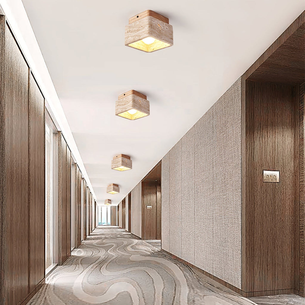 Travertine Serenity Ceiling Light