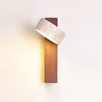 Olivia Travertine & Wood Wall Light