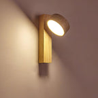 Olivia Travertine & Wood Wall Light