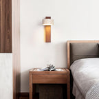 Olivia Travertine & Wood Wall Light