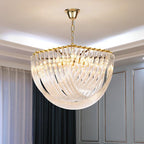 Cyrilla Curved Glass Chandelier