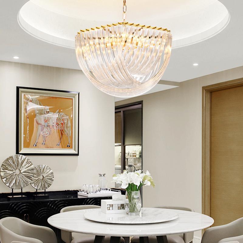 Cyrilla Curved Glass Chandelier