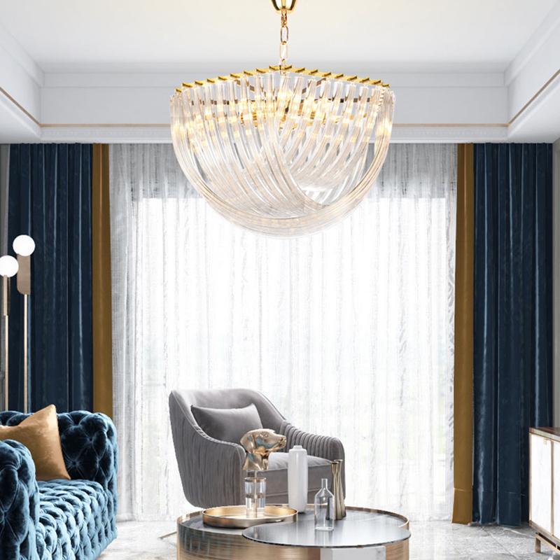 Cyrilla Curved Glass Chandelier