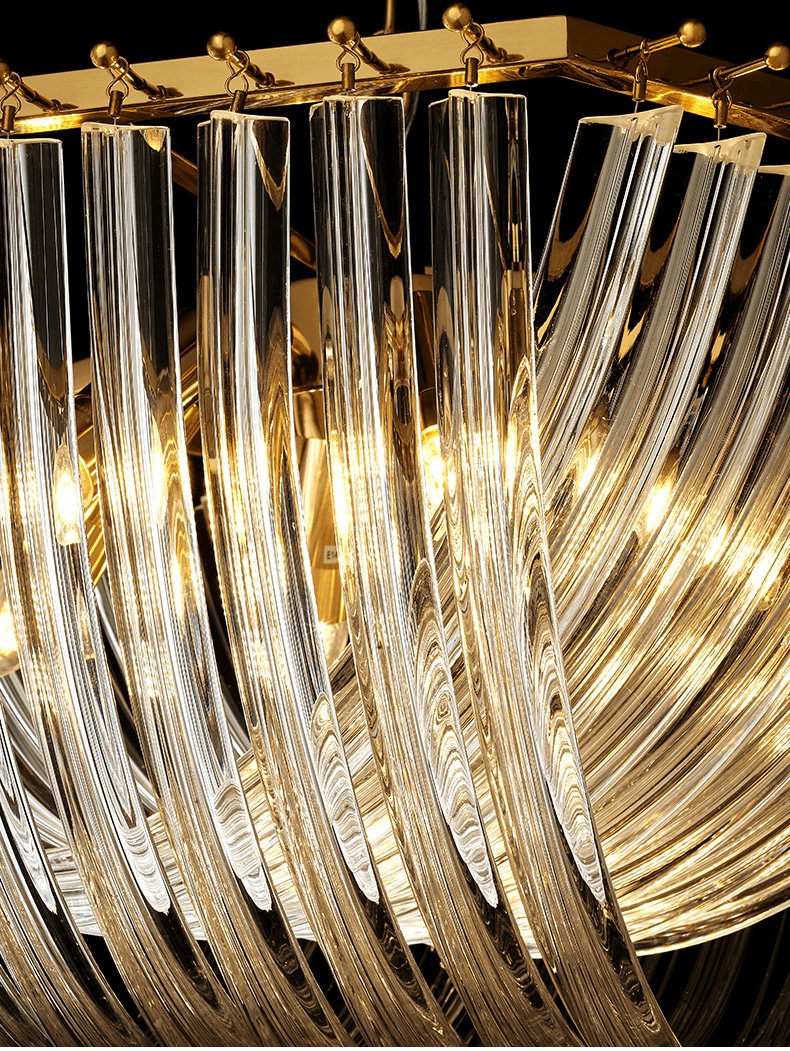 Cyrilla Curved Glass Chandelier