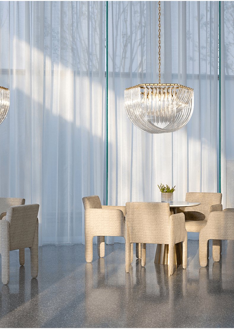 Cyrilla Curved Glass Chandelier