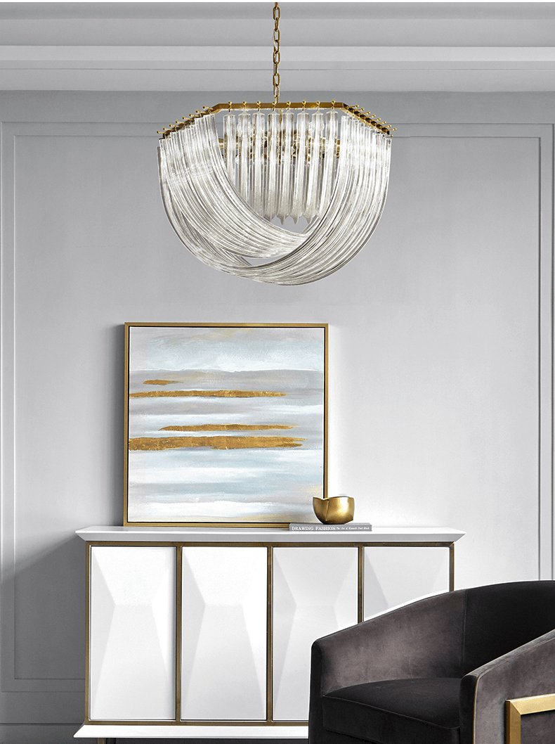 Cyrilla Curved Glass Chandelier