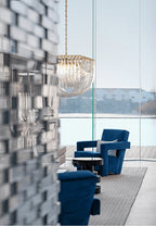 Cyrilla Curved Glass Chandelier