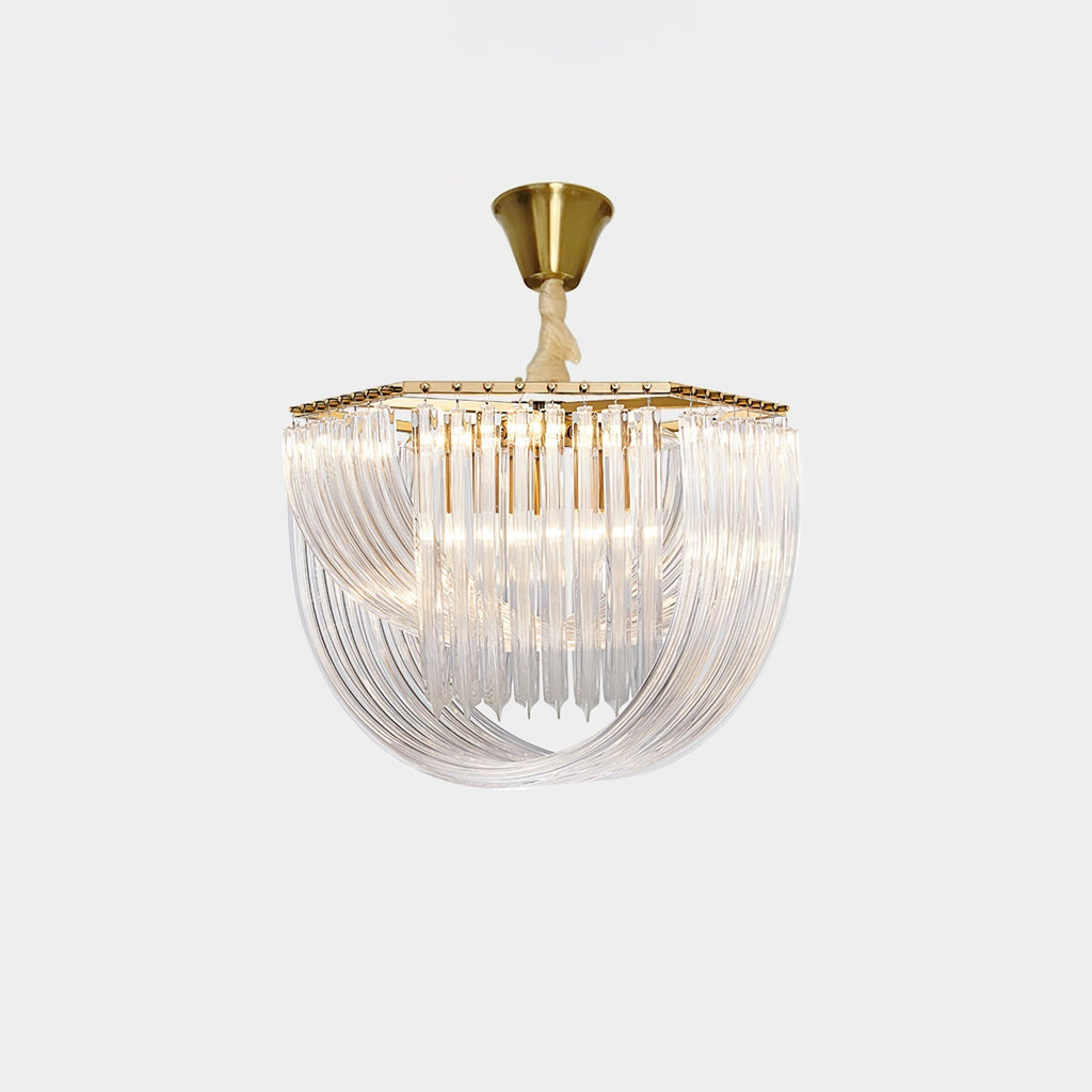 Cyrilla Curved Glass Chandelier