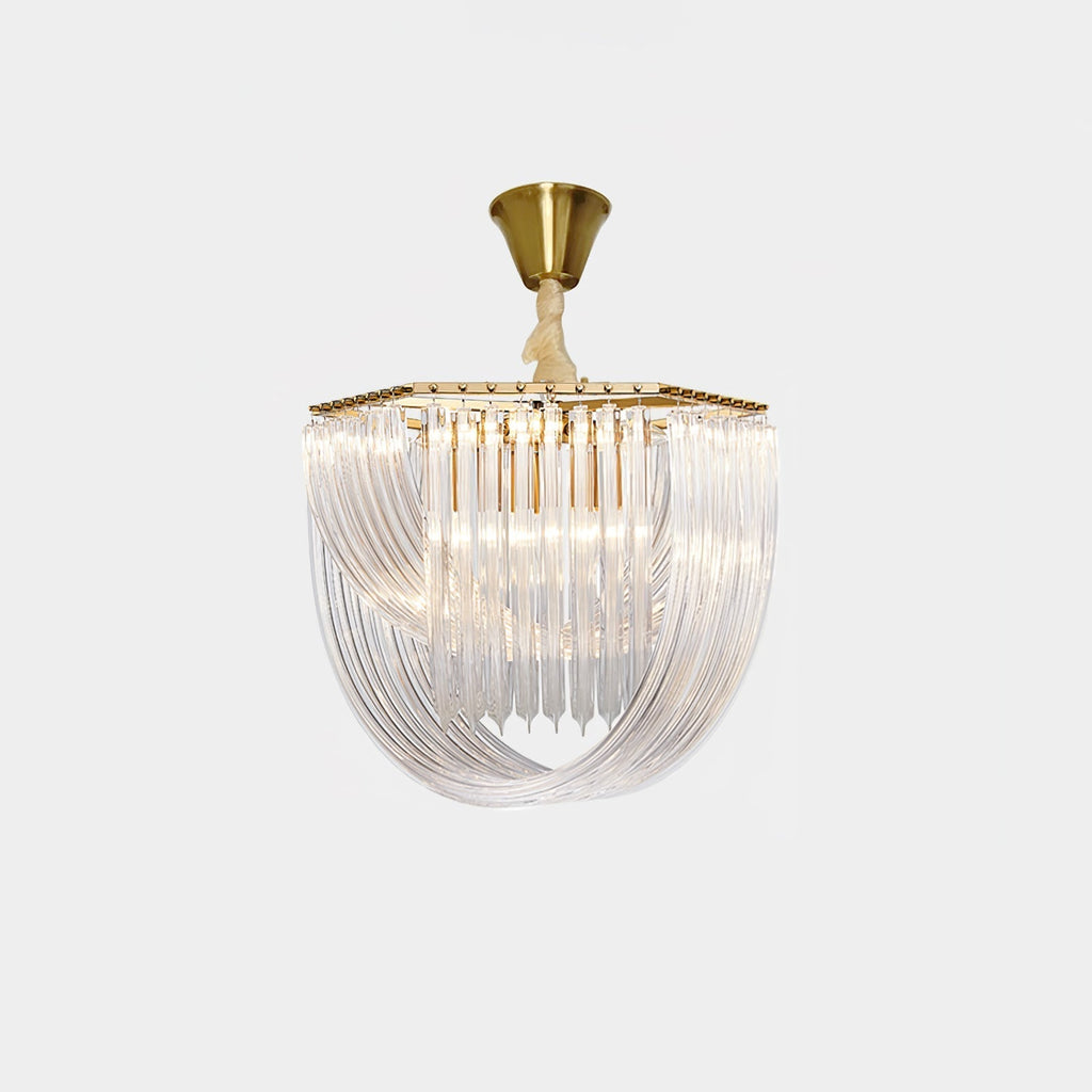 Cyrilla Curved Glass Chandelier