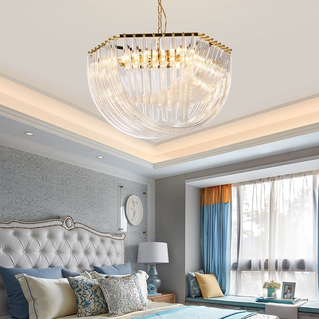 Cyrilla Curved Glass Chandelier