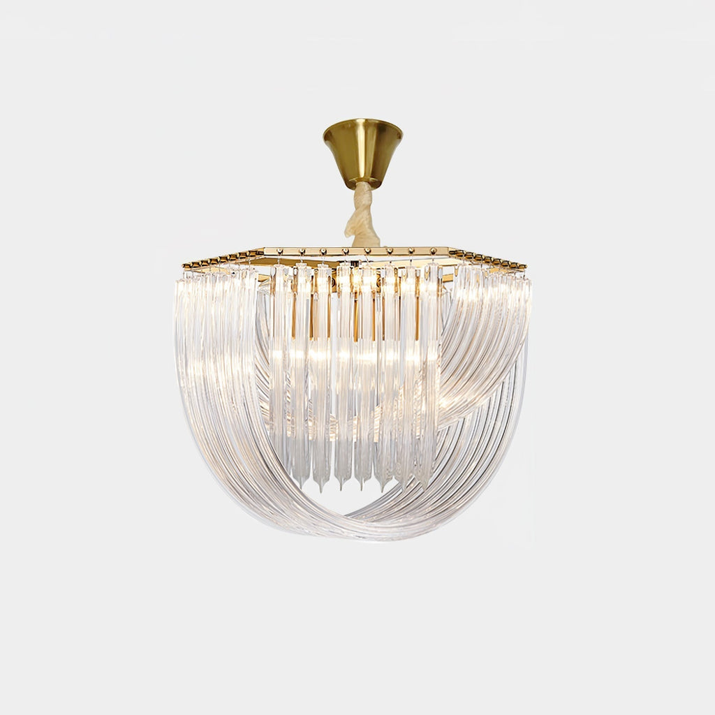 Cyrilla Curved Glass Chandelier
