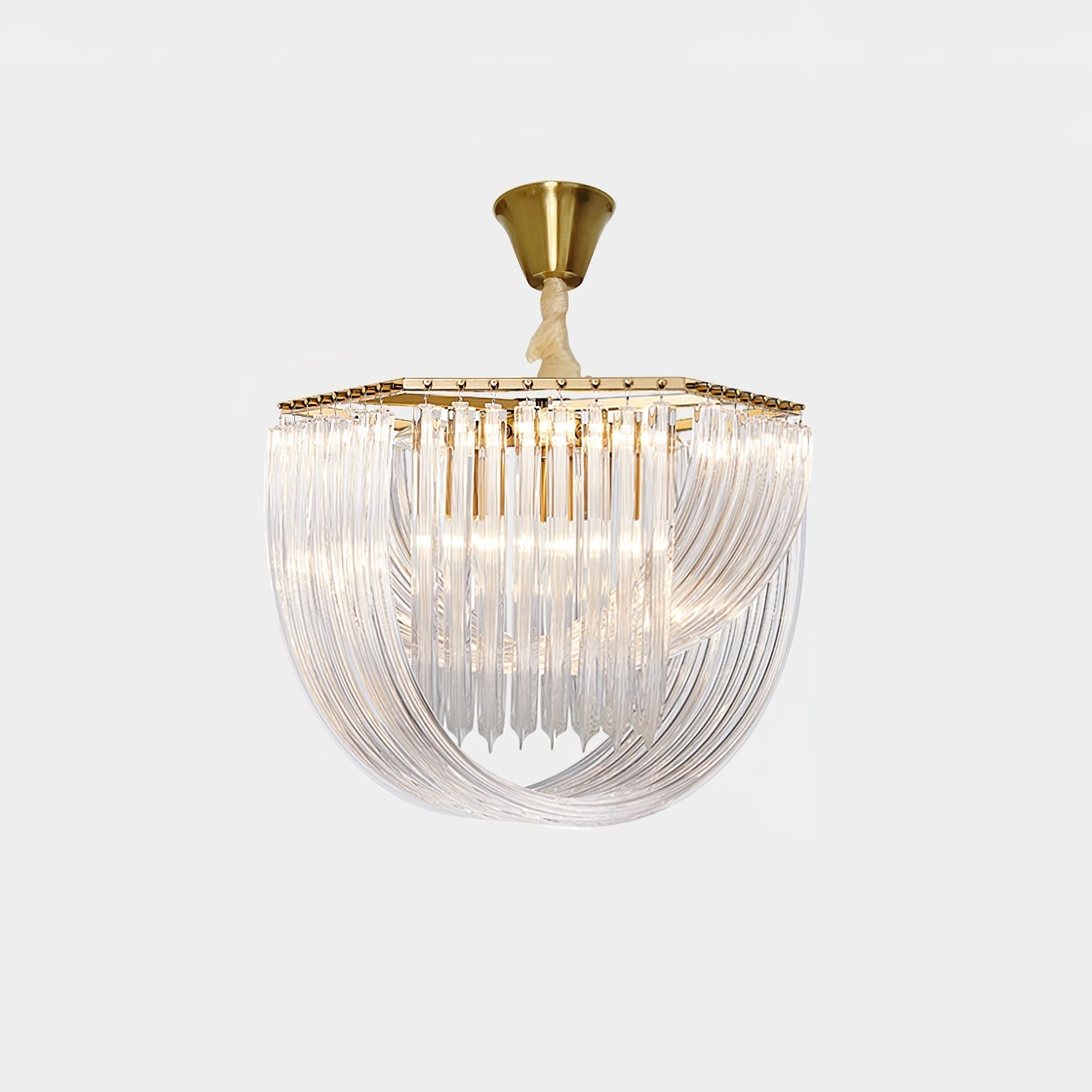 Cyrilla Curved Glass Chandelier