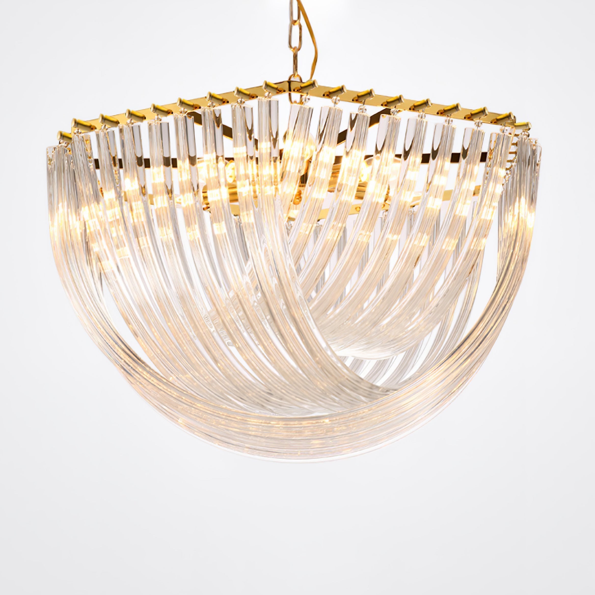 Cyrilla Curved Glass Chandelier