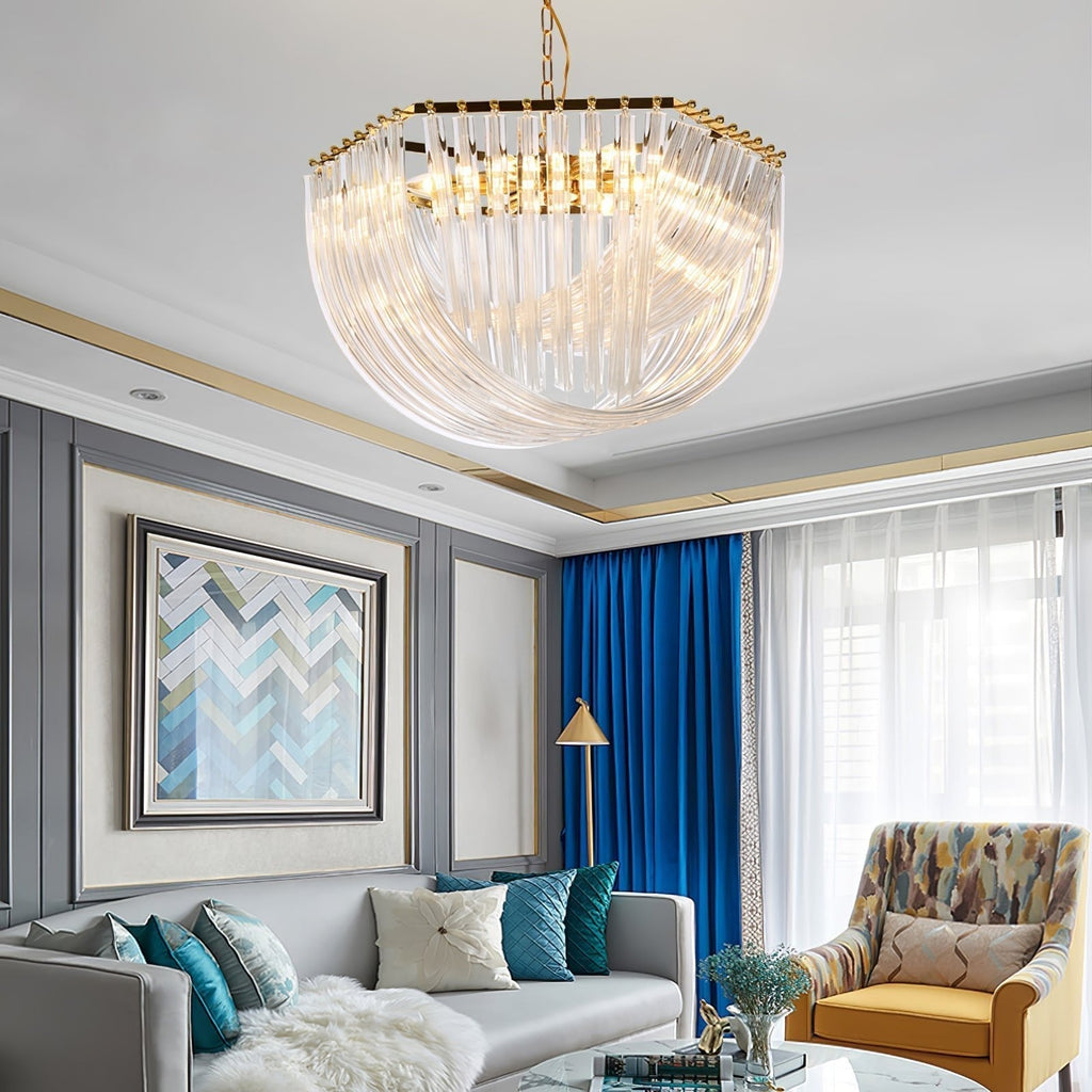 Cyrilla Curved Glass Chandelier