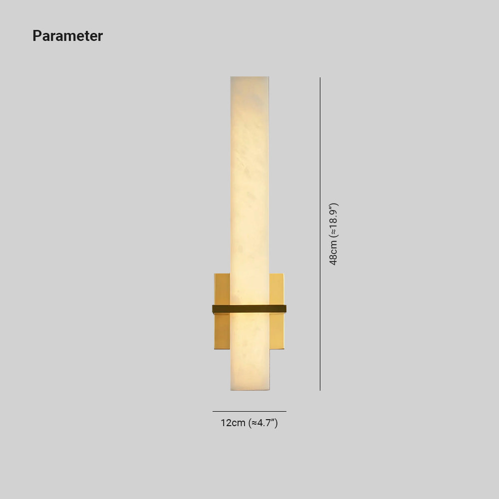 Alabaster Cuboid Wall Sconce