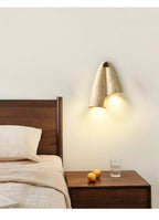 Draped Elegance Travertine Sconce