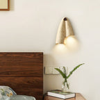 Draped Elegance Travertine Sconce