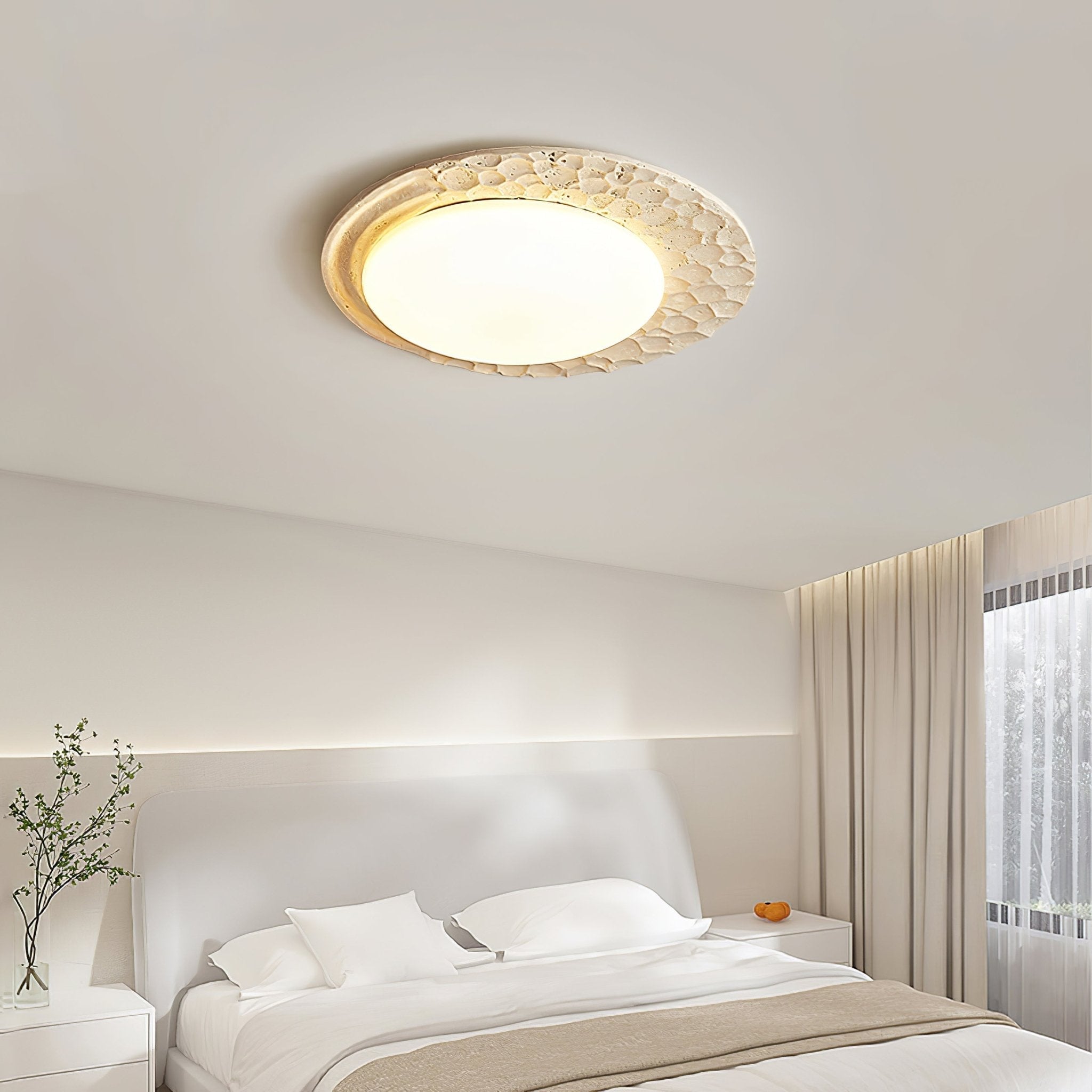 Vespera Textured Stone Ceiling Glow