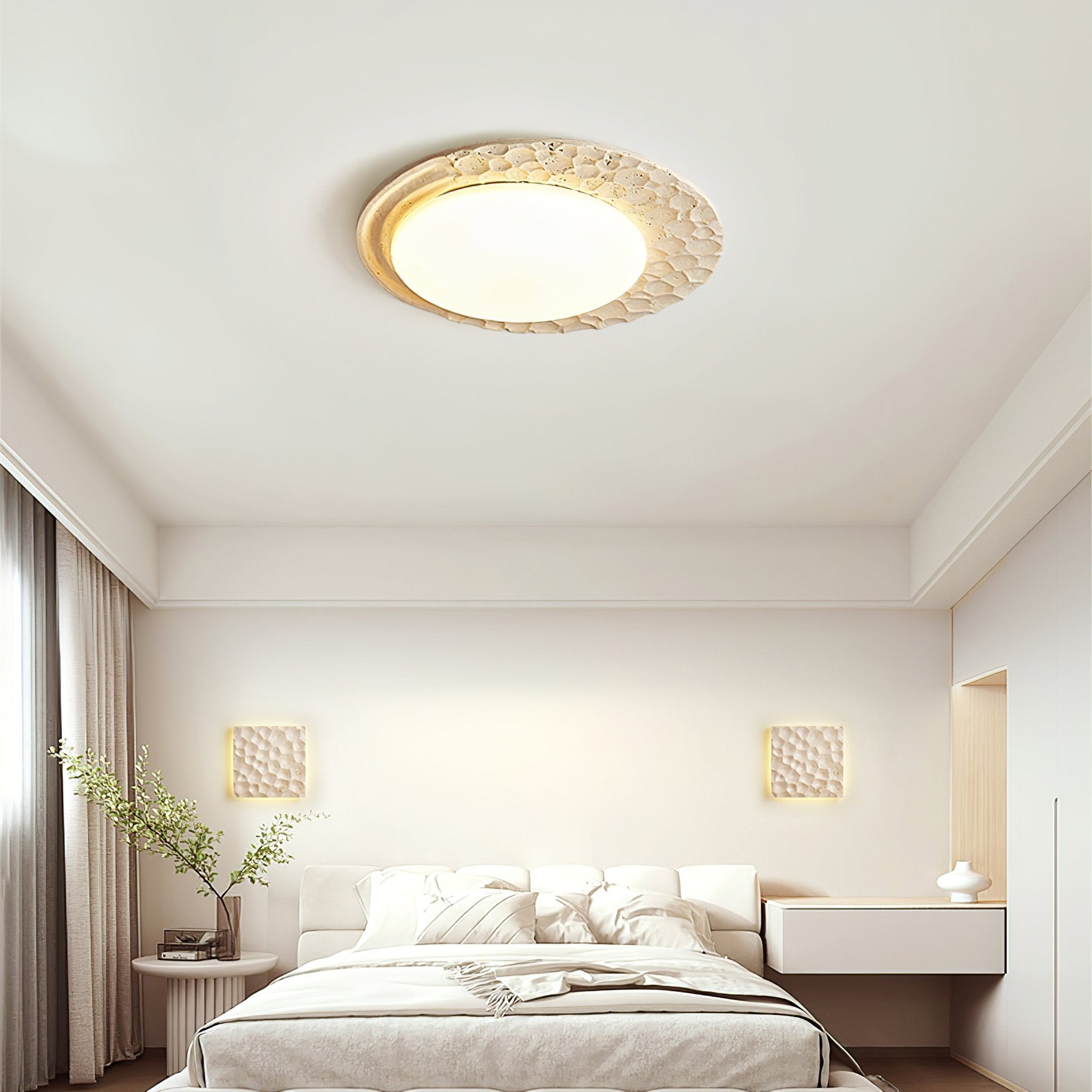 Vespera Textured Stone Ceiling Glow