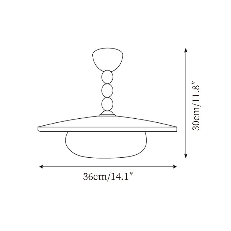 Walnut Alabaster Ceiling Light