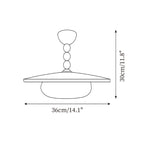 Walnut Alabaster Ceiling Light