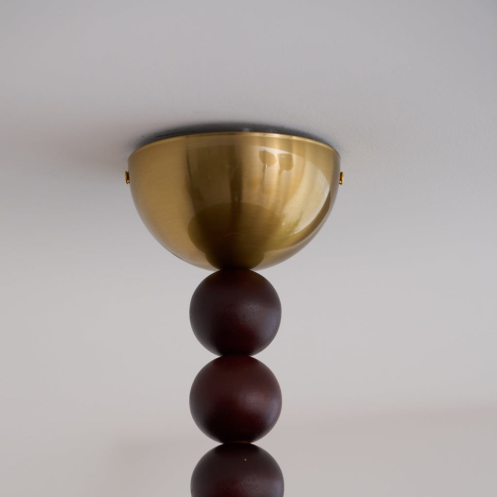 Walnut Alabaster Ceiling Light