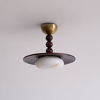 Walnut Alabaster Ceiling Light