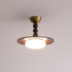 Walnut Alabaster Ceiling Light