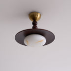 Walnut Alabaster Ceiling Light