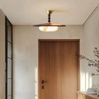 Walnut Alabaster Ceiling Light