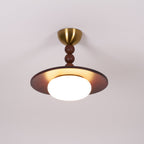 Walnut Alabaster Ceiling Light