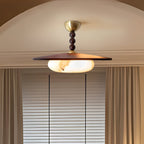 Walnut Alabaster Ceiling Light