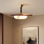 Walnut Alabaster Ceiling Light