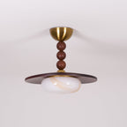Walnut Alabaster Ceiling Light