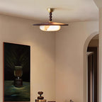 Walnut Alabaster Ceiling Light