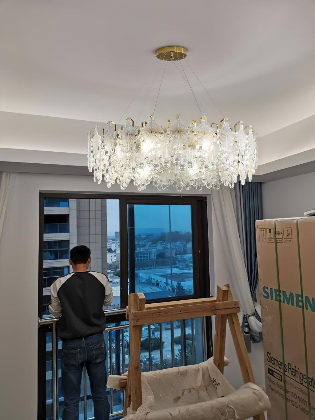 Celestia Crystal Cascade Chandelier