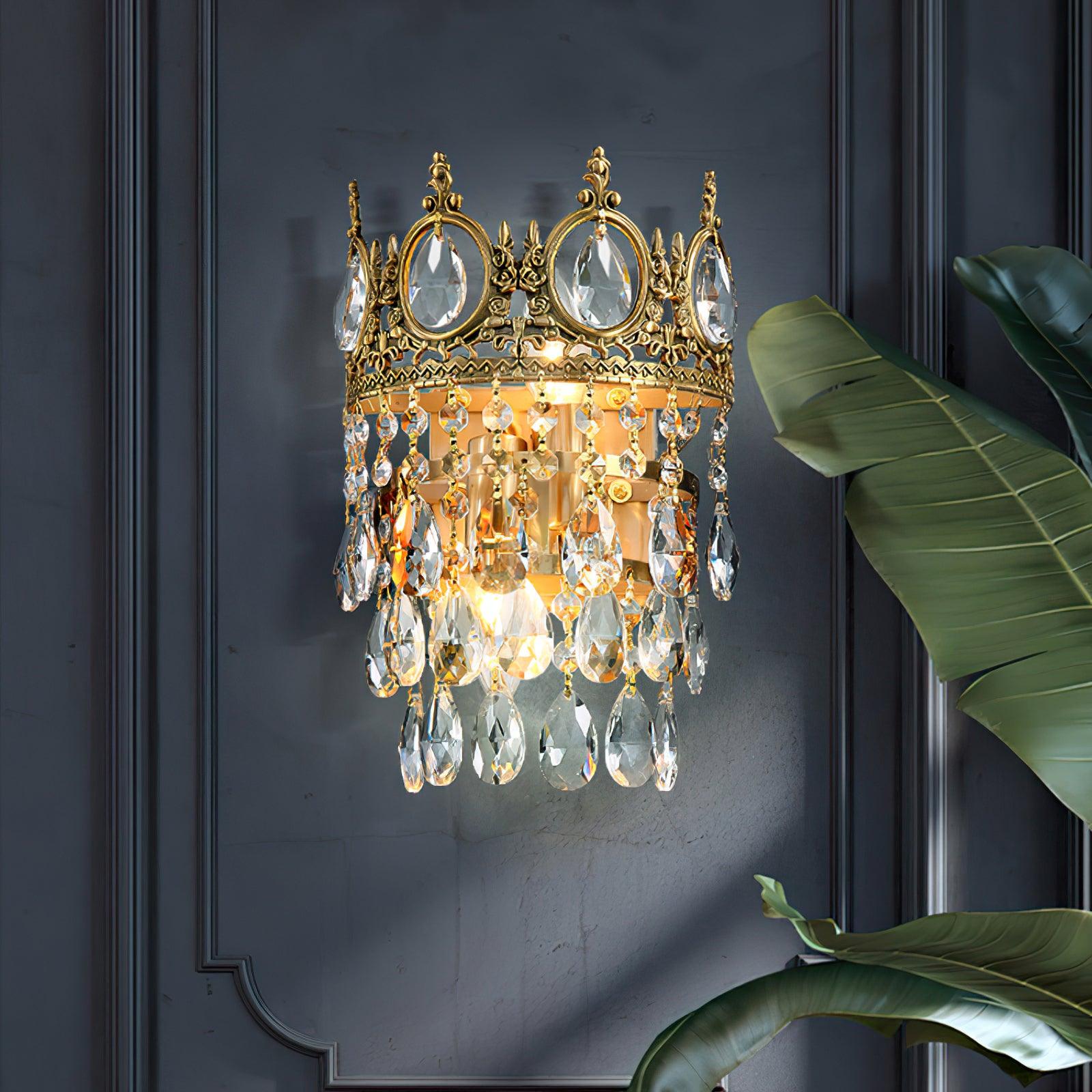 Celestia Vintage Crystal Wall Light