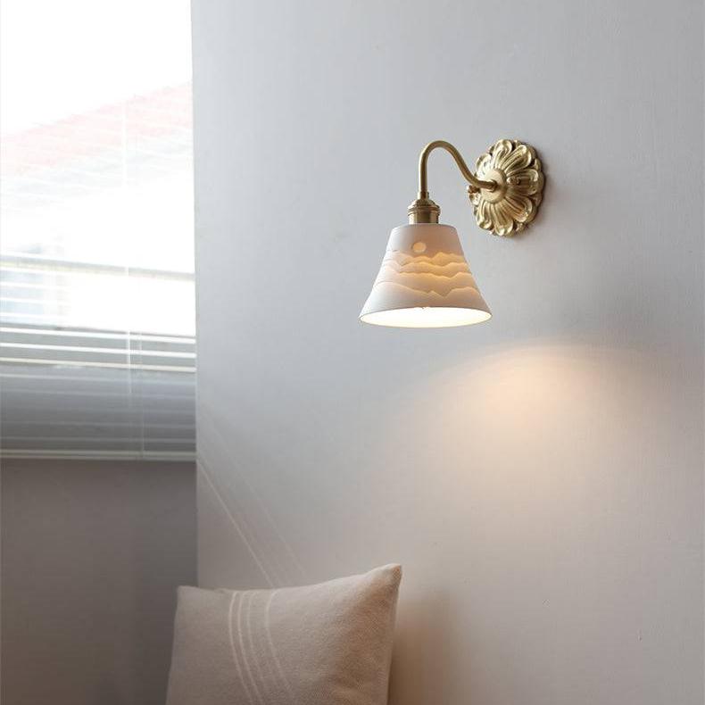 Lumina Brass & Ceramic Wall Light