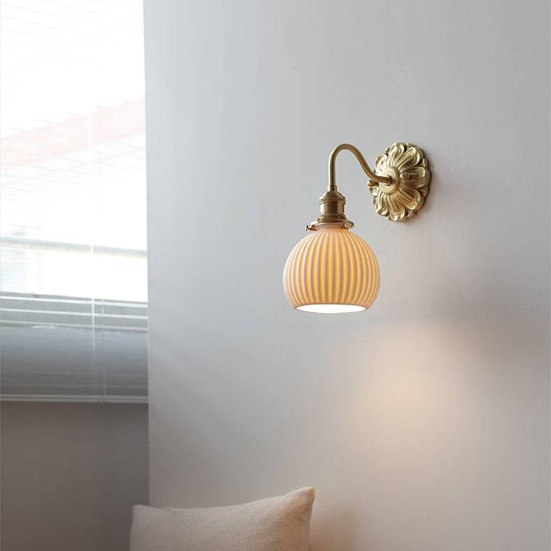 Lumina Brass & Ceramic Wall Light